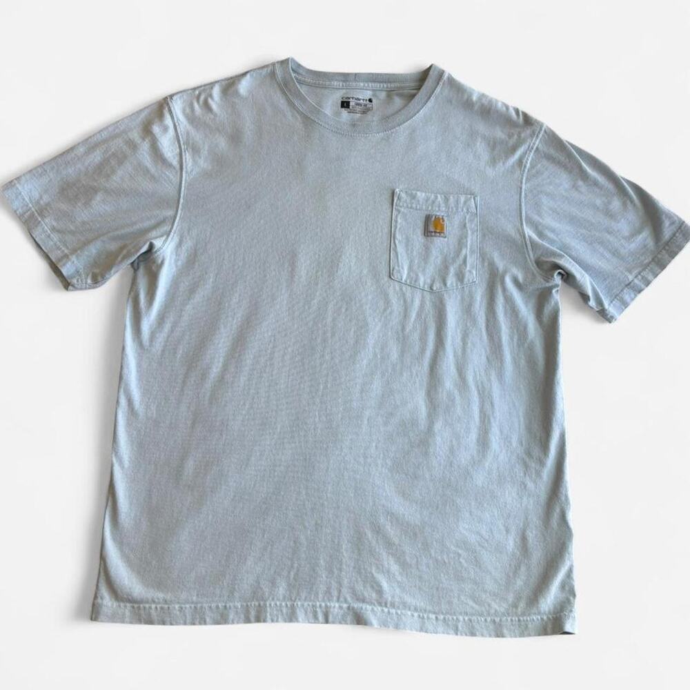Carhartt Men L Cotton Loose Fit T-Shirt Graphic Crew Neck
